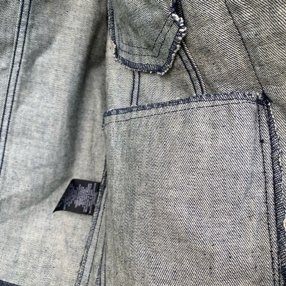 Denim / Jean Hooded Vest - Picture 6 of 7